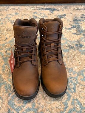 Wolverine DuraShocks Icon 6" Dark Brown Men's Work Boots Size 10.5